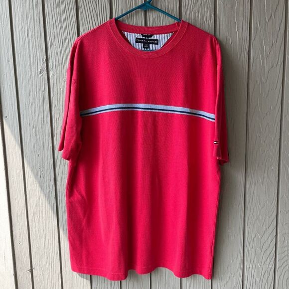 Tommy Hilfiger 90s Pique Cotton Crewneck Shirt XL NWOT – Retro Preppy Polo Style - Picture 2 of 11